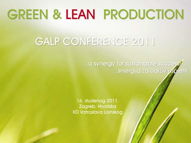 Green and Lean Production (GALP) 2011 Green and Lean Production (GALP) 2011